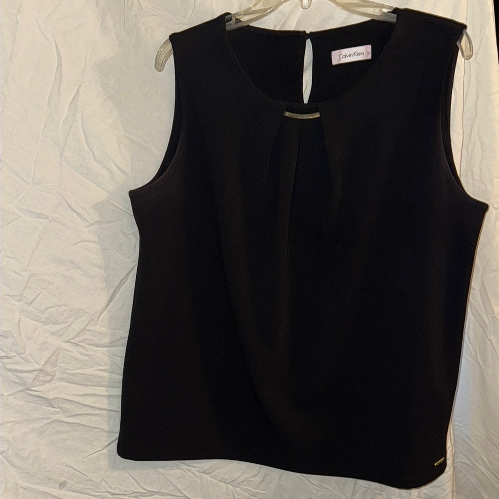 Calvin Klein Women's Black Sleeveless Top